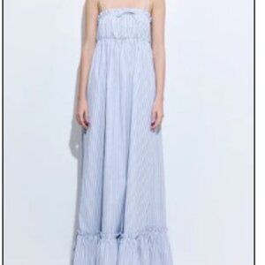 De Rococo Ruffled Poplin Maxi Dress